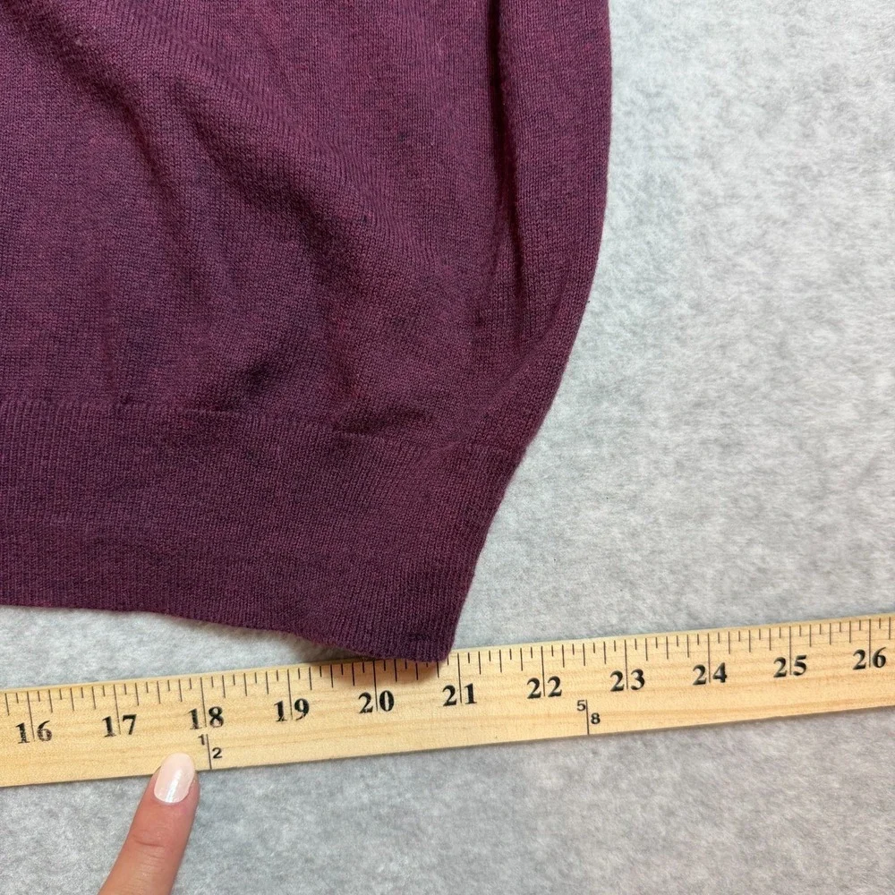 DXL HB Mens 3XL Burgundy Red 1/4 Zip Cotton Knit Pullover Sweater